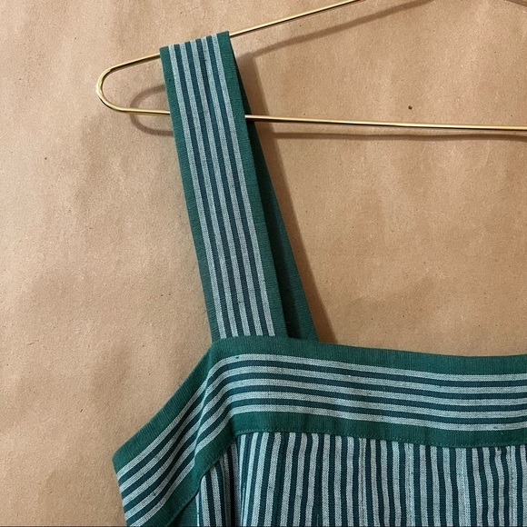 Anthropologie | NWOT Payal Pratap Calypso Stripe Linen Wide Leg Jumpsuit Size 0 - Picture 5 of 15